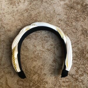 Headband white & gold
